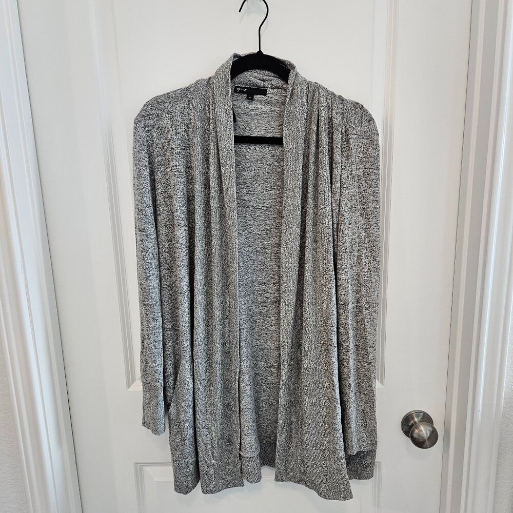 Gibson Gray Open Front Cardigan